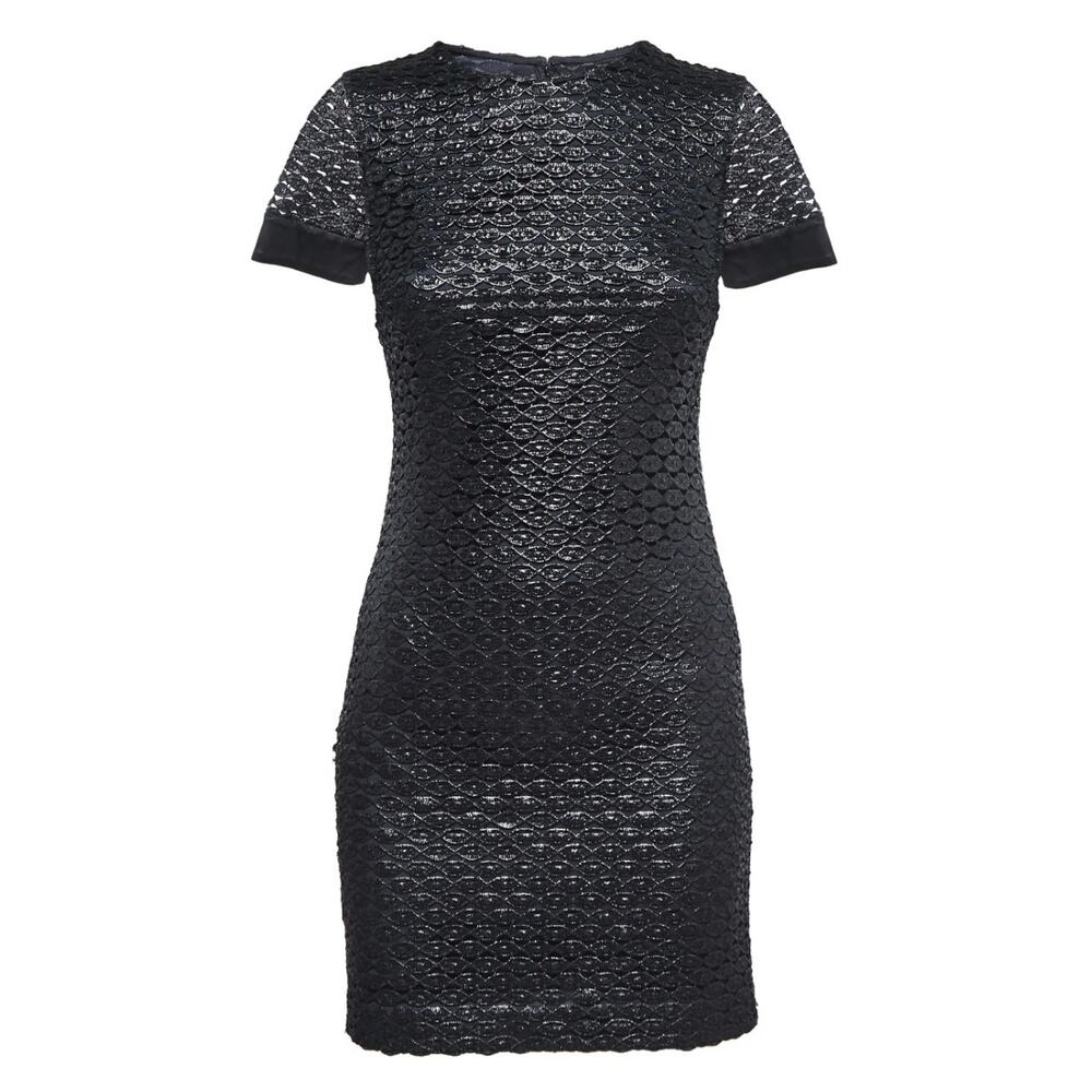 Diane von Furstenberg Cindy Lace Sleeve Textured Mini Dress 4 - Picture 5 of 16